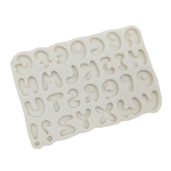 Nagybetűs angol betűkkel készült fondant szilikon forma, kör alakú, tortadíszítésre