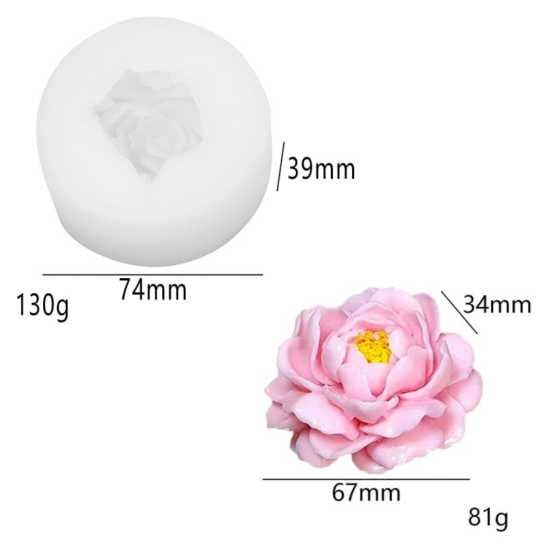 Tigris fej Jasmine virág alakú szilikon forma mousse-hoz és pudinghoz