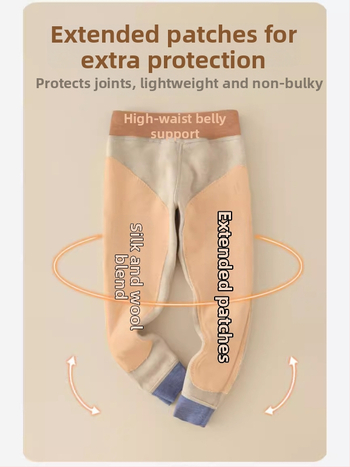Bērnu siltās legingi ar augstu vidukli un flisa oderi, 88% poliesteru, rudens-ziema