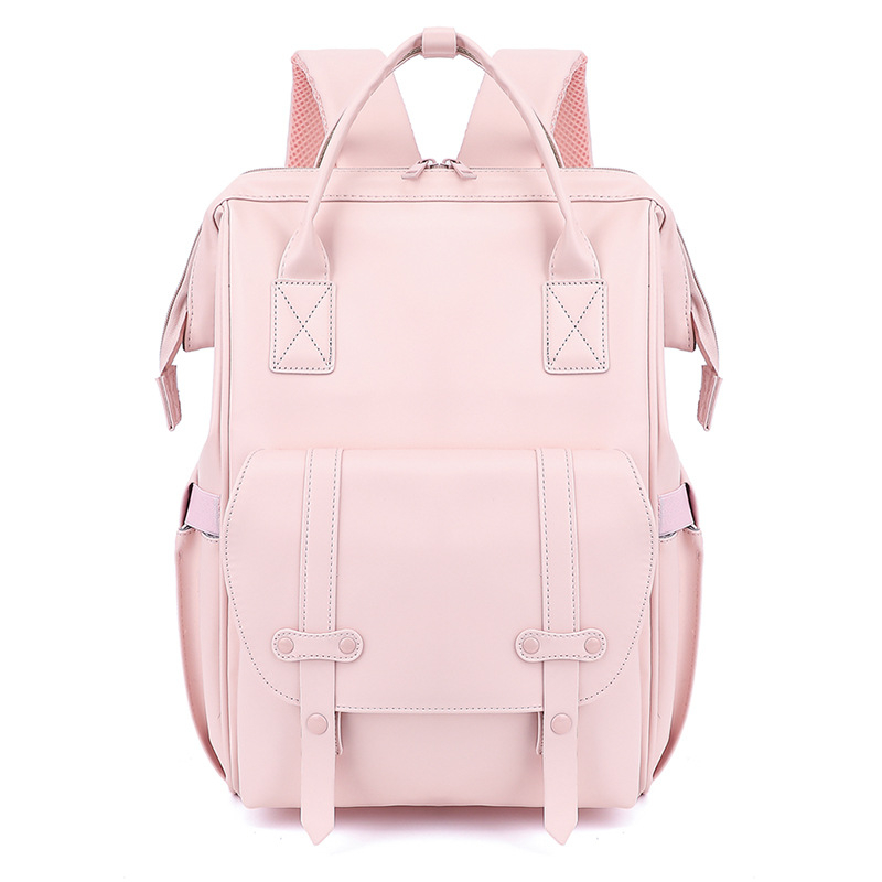 Worry-Free Fox PU bőr anyuka hátizsák, nagy kapacitás, USB csatlakozó, vízálló, nedves-száraz elválasztás