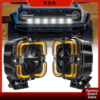 LED automobilio darbo šviesa, off-road kvadratinis prožektorius, 65W, 9-36V, 6000 lm, 5700K, liejimo aliuminio korpusas