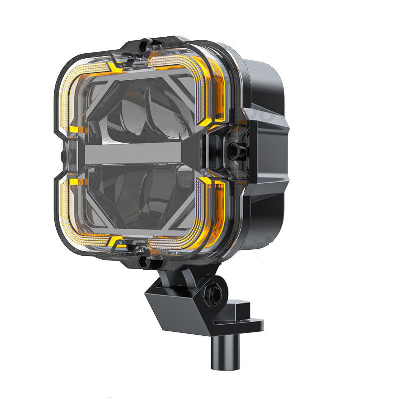 LED automobilio darbo šviesa, off-road kvadratinis prožektorius, 65W, 9-36V, 6000 lm, 5700K, liejimo aliuminio korpusas