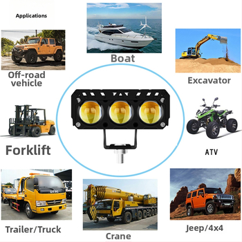 Motociklo priekinis LED prožektorius su aliuminio korpusu, 12–85 V, 5000 lm, 50 000 h tarnavimo laikas.