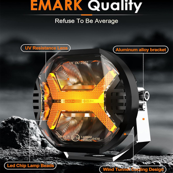 LED darbo šviesos lemputė visureigiams LY-OL-2301, 48W, 32V, 4000LM, 5700K, PMMA+PC+AL