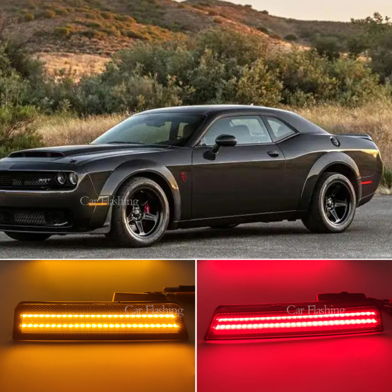 LED apvyniojama šoninė šviesa Dodge Challenger 08-14, 12V, 5W, ABS+LED, CSCSNL