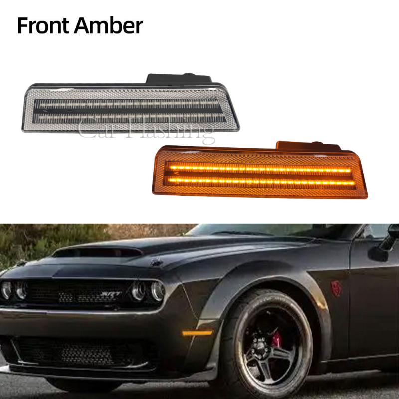 LED apvyniojama šoninė šviesa Dodge Challenger 08-14, 12V, 5W, ABS+LED, CSCSNL