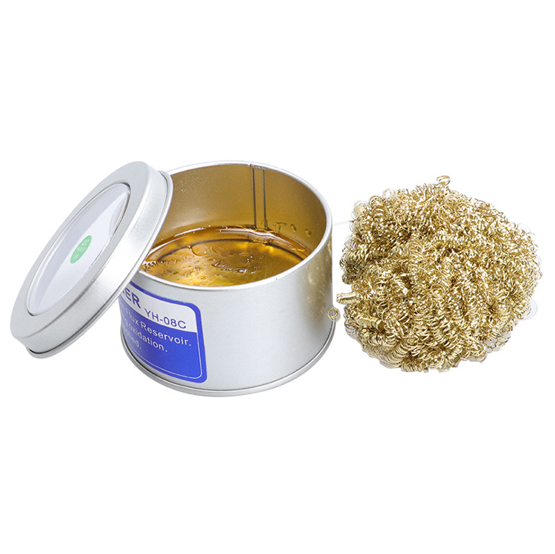 Yihua μπάλα καθαρισμού κεφαλής κολλητήρι, καθαριστής ακροφυσίου με μεταλλικό σύρμα, ροσίν