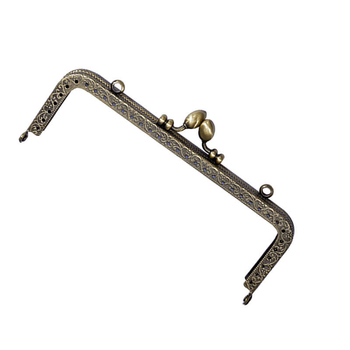 Dyx fém négyszögletes táska csat – kettős fül, faragott mintázat, kiegészítő táskákhoz, 2023 tél