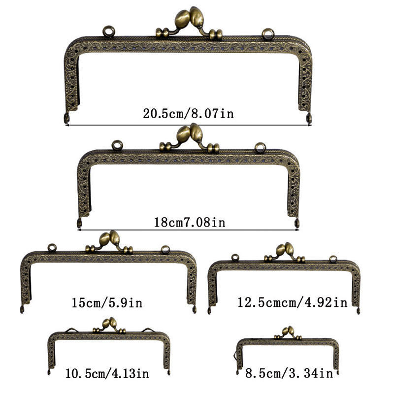 Dyx fém négyszögletes táska csat – kettős fül, faragott mintázat, kiegészítő táskákhoz, 2023 tél