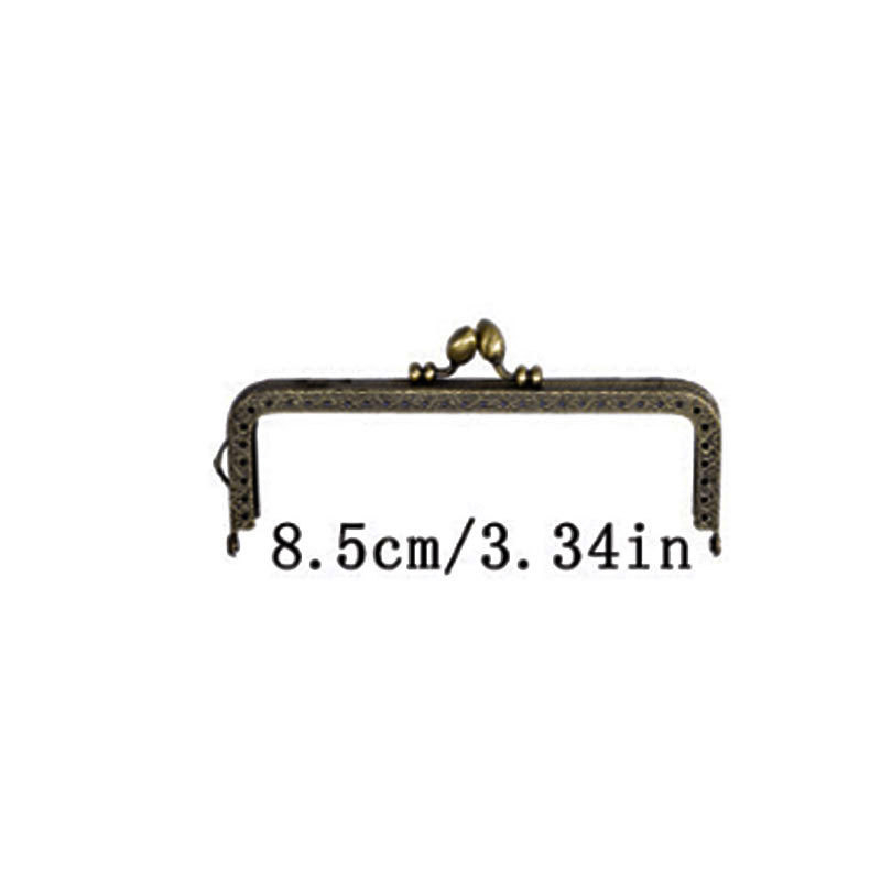 Dyx fém négyszögletes táska csat – kettős fül, faragott mintázat, kiegészítő táskákhoz, 2023 tél