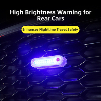 Saulės įspėjimo lemputė su mirgėjimo režimu, atspari vandeniui, belaidė, 3W, 5V, 2A, dekoratyvinė lemputė elektromobiliams