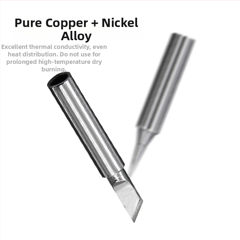 Bez svina lodēšanas galva ar taisnu un līkotu galu no vara, piemērota 936 lodēšanas iekārtai