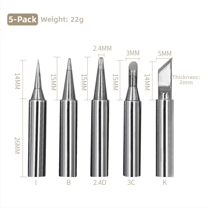 Be švino litavimo galvutė – tiesus ir lenktos viršūnės, iš vario, suderinama su 936 litavimo stotele