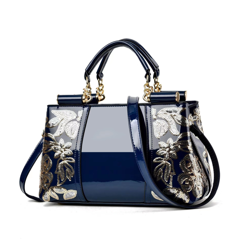 PU sieviešu bucket soma, divas plecu siksnas, rāvējslēdzēja aizvērums, neilona oderējums, iekšējās kabatas, liela ietilpība, etnisks stils līgavai un līgavas māsu stilam