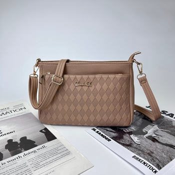 Geantă de damă din PU, stil pătrat mic, formă orizontală, închidere cu fermoar, căptușeală poliester-cotton