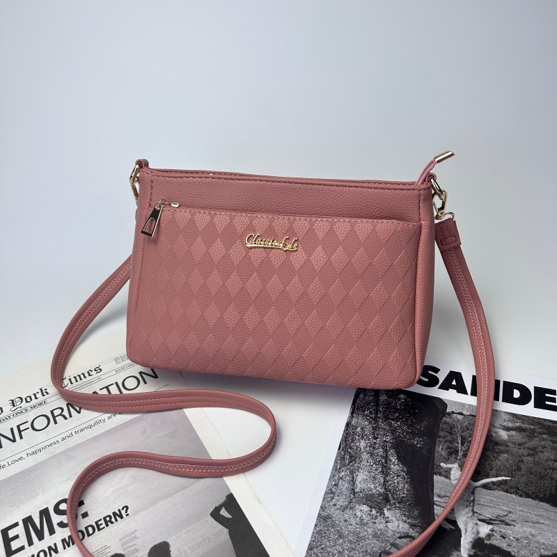 Geantă de damă din PU, stil pătrat mic, formă orizontală, închidere cu fermoar, căptușeală poliester-cotton