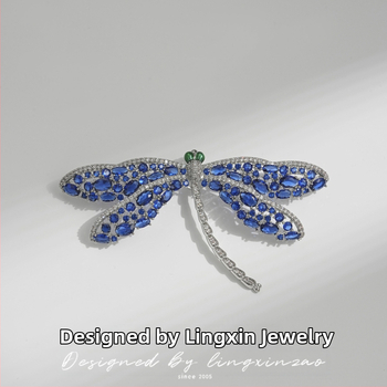 Ženska Dragonfly broš s gradijentnim bojama – umjetnički i luksuzni dodatak za sako