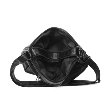 Ženska crossbody torba s urbanim minimalističkim stilom - PU materijal, vodoravni kvadratni oblik, zatvarač, skriveni džep sa zatvaračem, poliester podstava