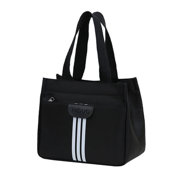 Torba od Oxford platna u gradskom stilu sa zatvaračem, vertikalni kvadratni oblik, poliesterova podstava