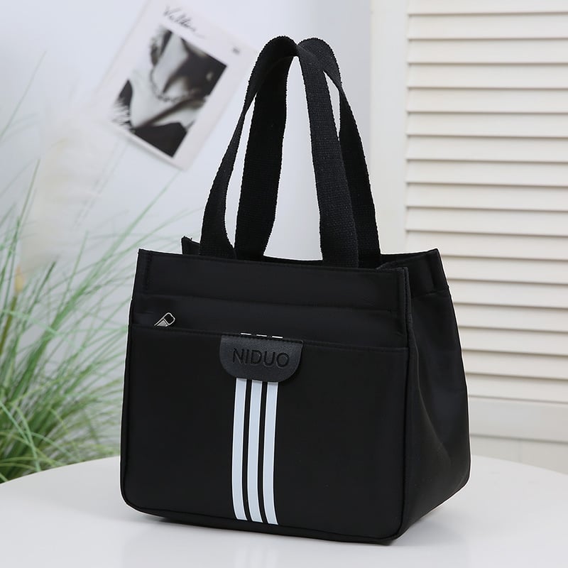 Torba od Oxford platna u gradskom stilu sa zatvaračem, vertikalni kvadratni oblik, poliesterova podstava