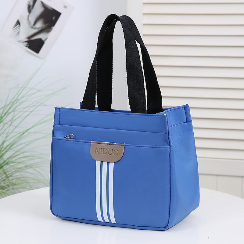 Torba od Oxford platna u gradskom stilu sa zatvaračem, vertikalni kvadratni oblik, poliesterova podstava