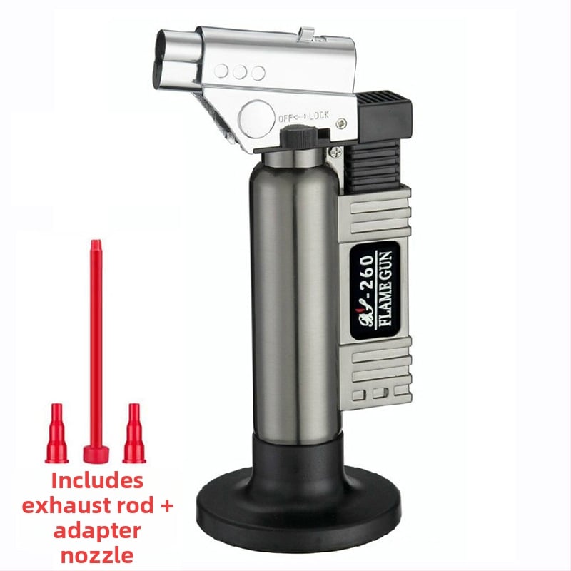 FS BS-260 butāna lodēšanas lāpa ar elektronisko aizdedzi, pretvēja korpuss, metaliskais korpuss, augstas temperatūras lodēšana gan brillēm, gan zobārstniecībai