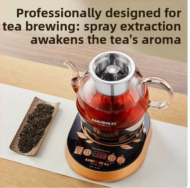 Jinzao A-99 visiškai automatizuotas Pu'er arbatos gaminimo įrenginys su garavimo purkštuvu, stiklinis korpusas, jutiklinis valdymas, 220V