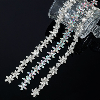 Lanț din rhinestones cu model floarea-soarelui, încrustare (inlay), material din sticlă, origine Guangzhou