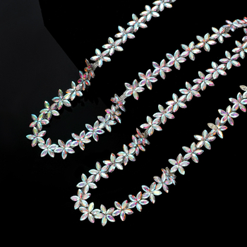 Lanț din rhinestones cu model floarea-soarelui, încrustare (inlay), material din sticlă, origine Guangzhou