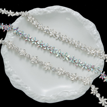 Lanț din rhinestones cu model floarea-soarelui, încrustare (inlay), material din sticlă, origine Guangzhou