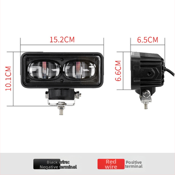 LED vieno raidės saugos darbinės zonos lemputė, DC12-100V, 30W, Modelis YH-2275/2276, Aliuminio lydinio korpusas, tinkama keltuvams ir AGV