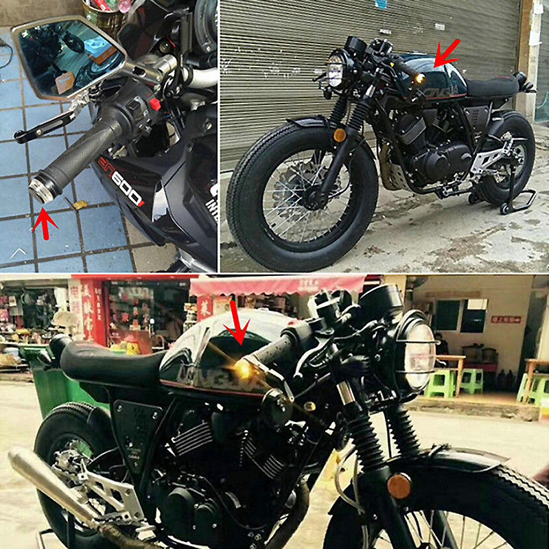 LED rankenos šviesa motociklui ir kalnų dviraliui — posūkio signalas, 3W, 12V, 0.15A, aliumininė konstrukcija