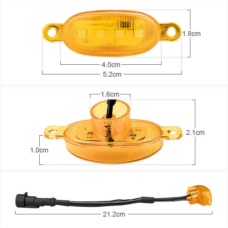 Tacoma centrinė grotelė LED šviesa — DRL, 12V, 1W, 0,3A, ABS, veržtiniu tvirtinimu