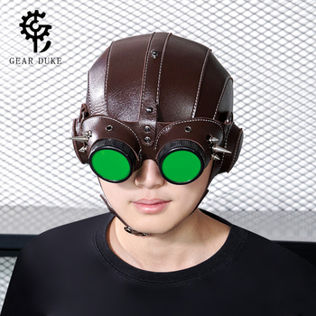 Steampunk PU kapa s ukrasnom kopčom, umjetna koža, Gear duke, originalni dizajn, jesen 2025 izdanje