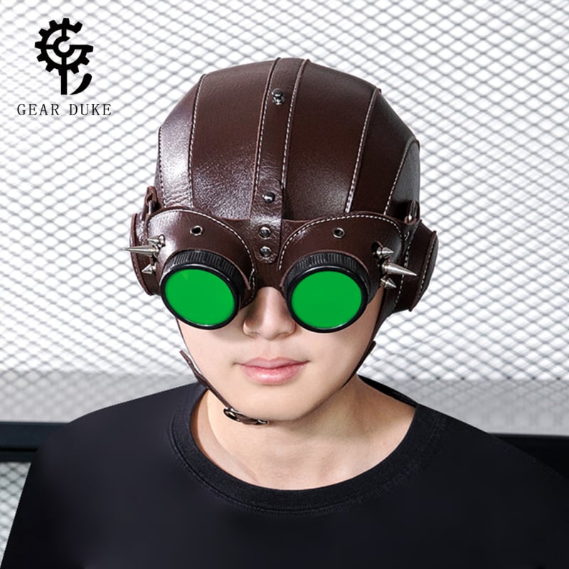Steampunk PU kapa s ukrasnom kopčom, umjetna koža, Gear duke, originalni dizajn, jesen 2025 izdanje