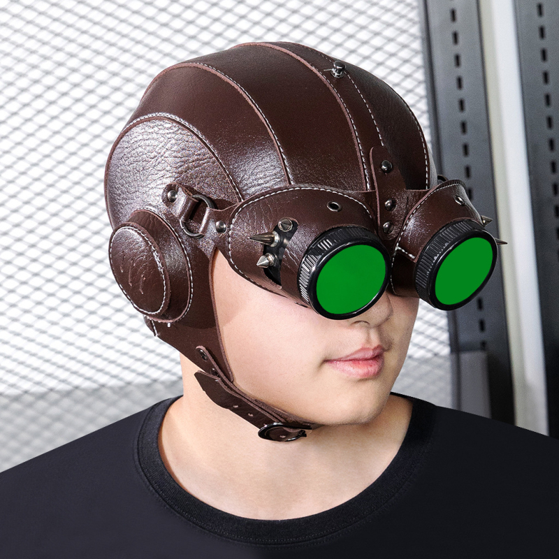 Steampunk PU kapa s ukrasnom kopčom, umjetna koža, Gear duke, originalni dizajn, jesen 2025 izdanje