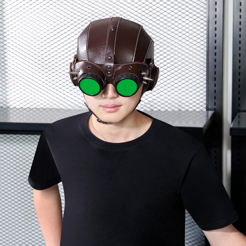Steampunk PU kapa s ukrasnom kopčom, umjetna koža, Gear duke, originalni dizajn, jesen 2025 izdanje