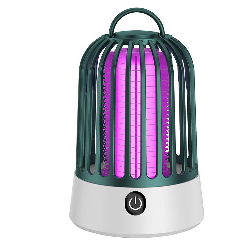 Električni šok komarac ubijačka lampa s UV cijevi, 360° rotacija, ugrađena baterija 1001–1600mAh, USB punjenje, unutarnja upotreba, doseg 10㎡