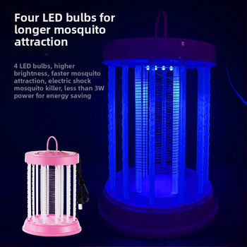 Lampa za komarce LED – električni šok, za 21–30 m², ABS kućište, NiZnFe mreža