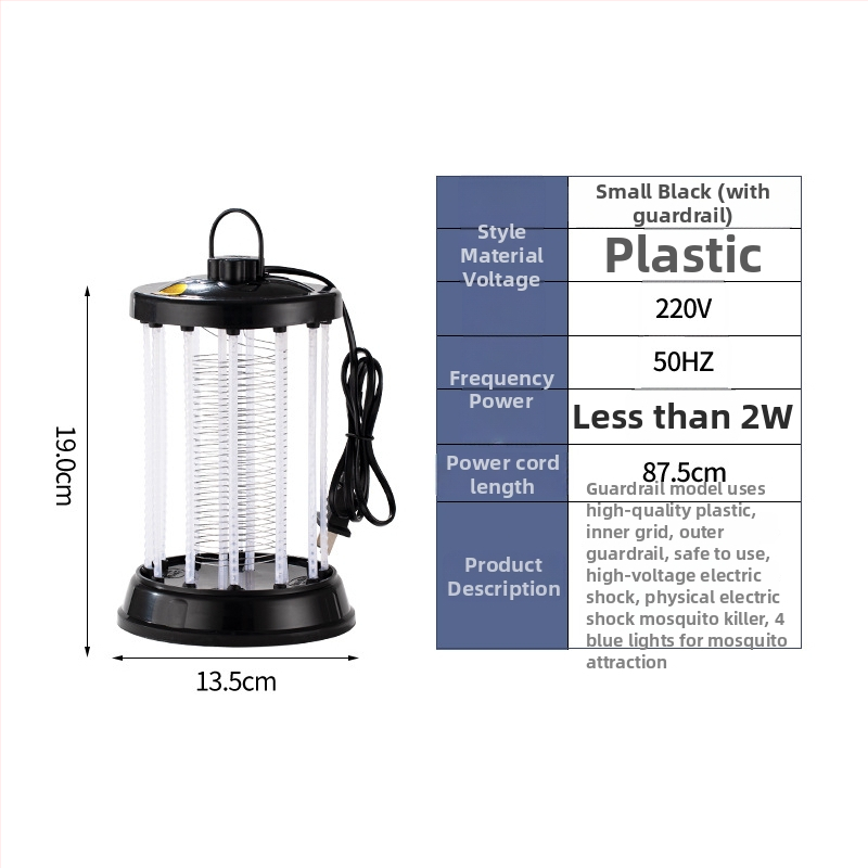 Lampa za komarce LED – električni šok, za 21–30 m², ABS kućište, NiZnFe mreža