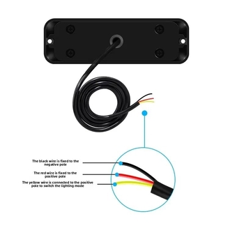 24V LED šoninė lemputė automobiliams ir sunkvežimiams — universalaus modelio ABS+LED konstrukcija, įspėjimo ir ambiento apšvietimas