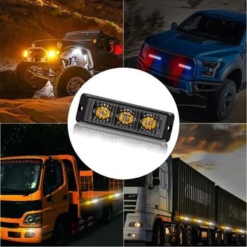 24V LED šoninė lemputė automobiliams ir sunkvežimiams — universalaus modelio ABS+LED konstrukcija, įspėjimo ir ambiento apšvietimas