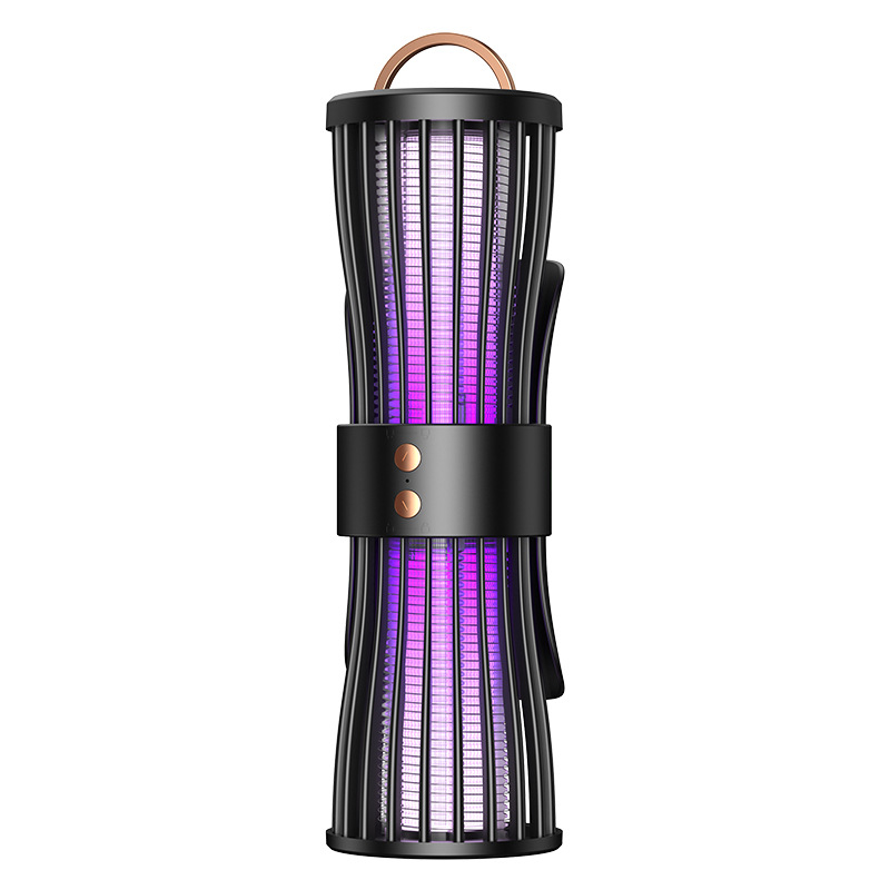 Lampica za ubijanje komaraca električnim šokom, s ugrađenom baterijom 1800mAh, LED svjetlom, za unutarnju i vanjsku upotrebu, domet 11–20 m², punjenje 1–3 h