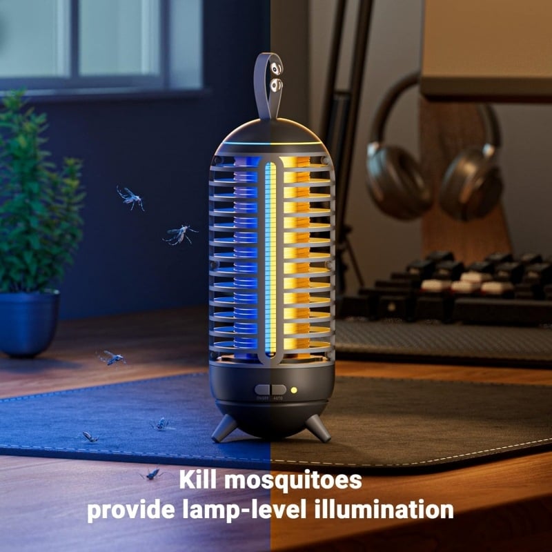 Újratölthető kültéri szúnyogirtó lámpa, WY-006 modell, 10W, 1400V, CE tanúsítvány