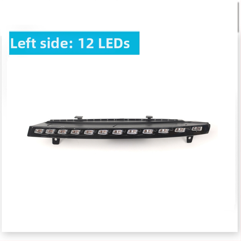 LED dienos žibintai Audi Q7 (10-15 metų), medžiaga PC+LED, Modeliai 4L0953042e/4L0953041e, Detalės 4L0953041d/4L0953042d