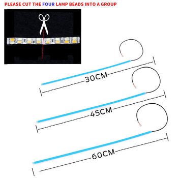 LED DRL για τον εμπρός καπό με σαρωτικό τύπο — 12V, 5000lm, 12W, IP65