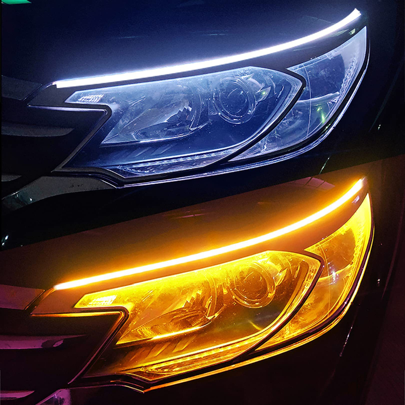 LED DRL για τον εμπρός καπό με σαρωτικό τύπο — 12V, 5000lm, 12W, IP65