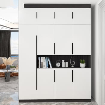 Nematoma spintos durų rankena, įleidžiamas dizainas, šiuolaikiškas minimalistinis stilius, modelis Large arc, aliuminio lydinys, kalimas