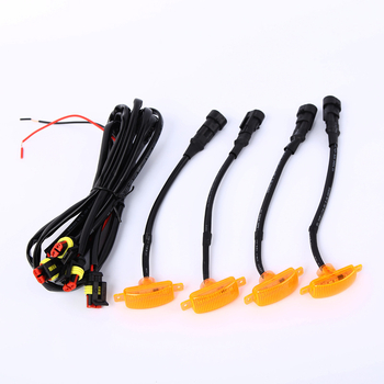 Dienos žibintai transporto priemonėms — PC medžiaga, 12–24V, universaliniai modeliai, pritaikomi