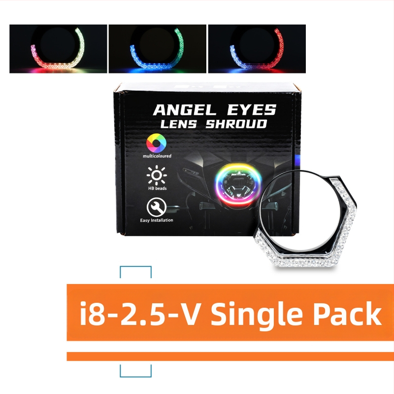 Automobilio Angel Eye dekoratyvinis gaubtas, 5D integruotas, akrilas, 8W, ≤36V, adsorcinis tvirtinimas, universalus suderinamumas